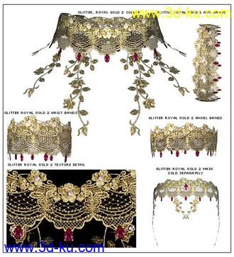 3D打印模型Glitter Fantasy for the Fantasy Collar的图片