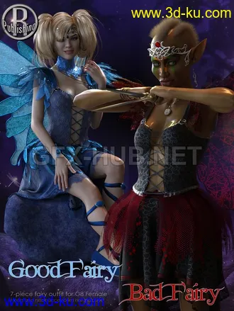 3D打印模型Good Fairy Bad Fairy for G8F的图片
