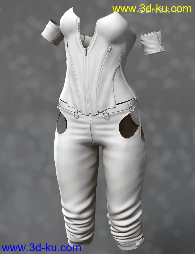 Goth Rider for Genesis 2 Female(s)模型的图片3