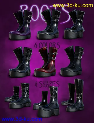 3D打印模型Gothic Girl Outfit for Helena and Genesis 8 Females的图片