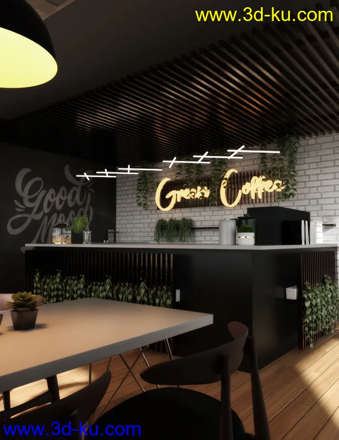 Green Coffee Shop模型的图片1