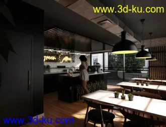 3D打印模型Green Coffee Shop的图片