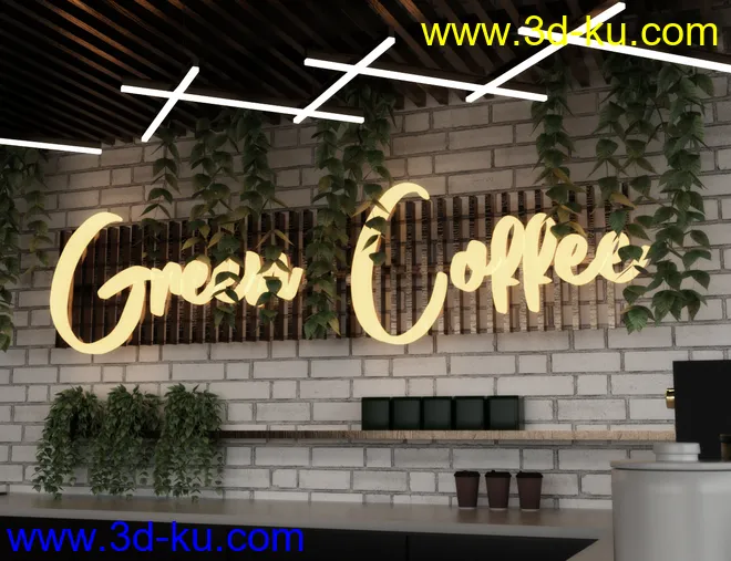Green Coffee Shop模型的图片4