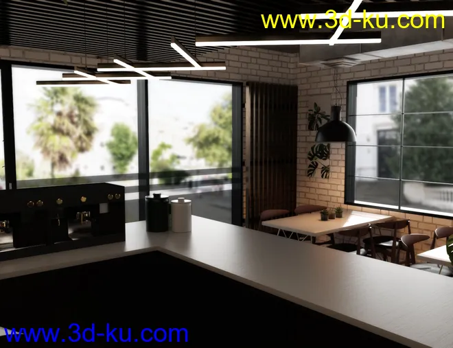 Green Coffee Shop模型的图片5