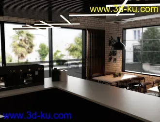 3D打印模型Green Coffee Shop的图片