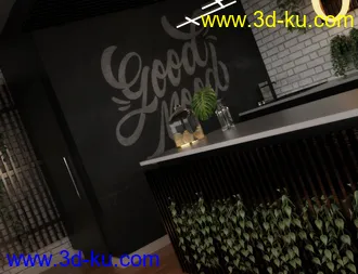 3D打印模型Green Coffee Shop的图片
