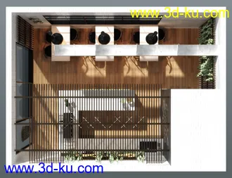 3D打印模型Green Coffee Shop的图片