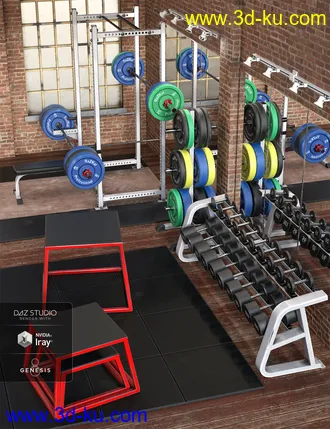 3D打印模型Grunge Gym Props的图片