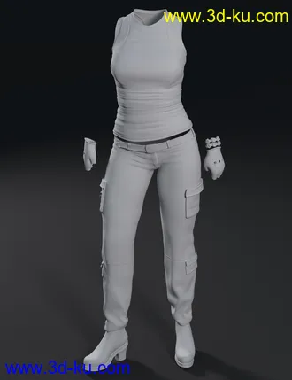 3D打印模型Gunnhildur Outfit for Genesis 8 Females的图片