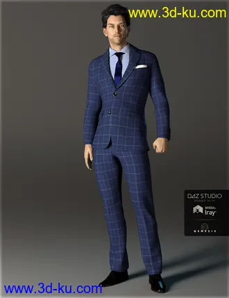 3D打印模型H&C Business Suit A for Genesis 3 Male(s)的图片