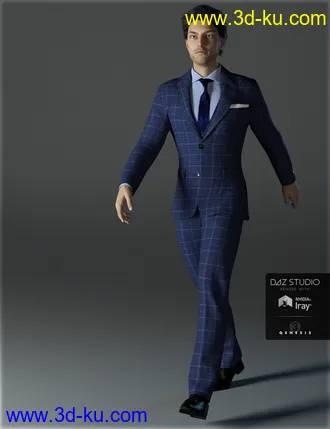 3D打印模型H&C Business Suit A for Genesis 3 Male(s)的图片