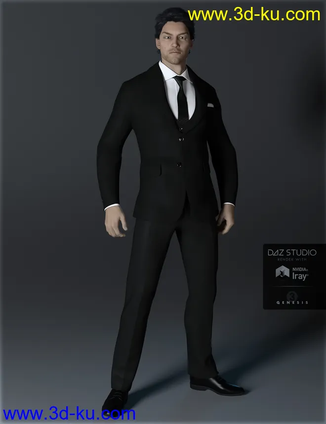 H&C Business Suit A for Genesis 3 Male(s)模型的图片9
