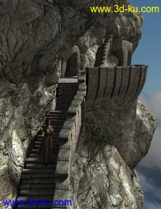 3D打印模型Halfway Up the Mountain的图片