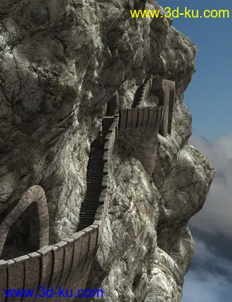 3D打印模型Halfway Up the Mountain的图片