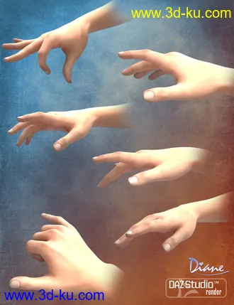 3D打印模型Hands for Genesis 2 Female(s)的图片