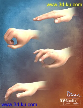 3D打印模型Hands for Genesis 2 Female(s)的图片