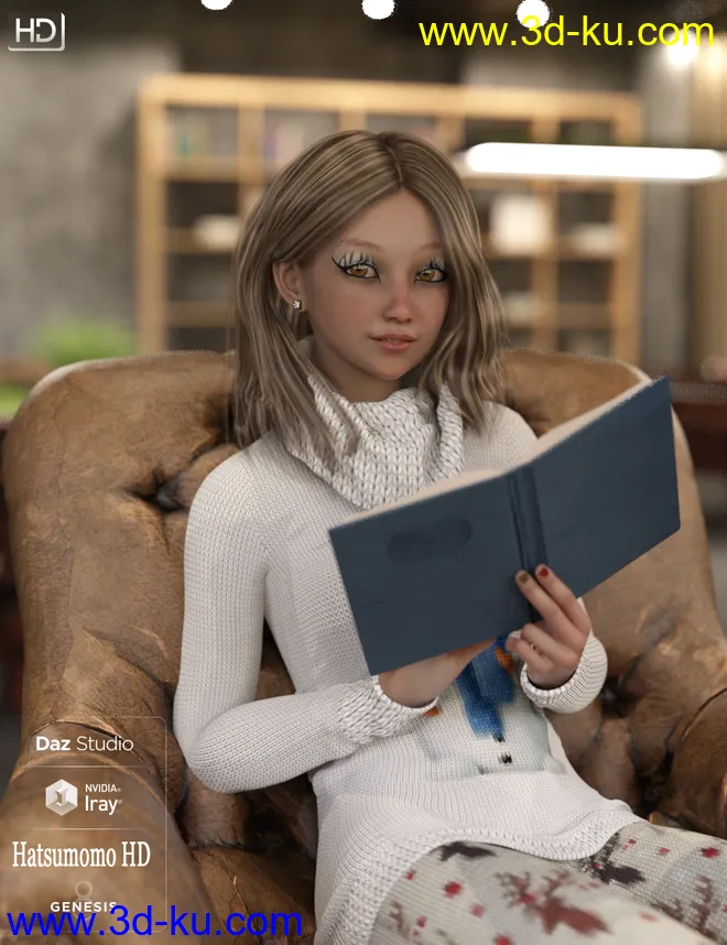 Hatsumomo HD For Genesis 8 Female模型的图片9