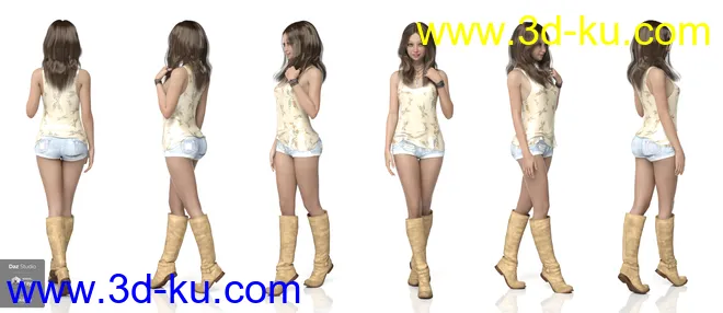 Hatsumomo HD For Genesis 8 Female模型的图片13