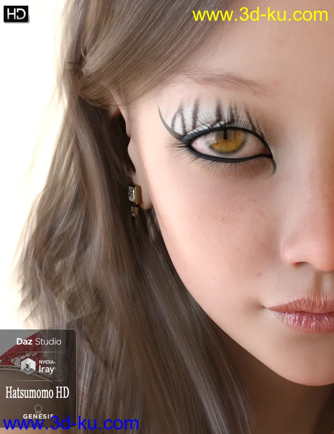 Hatsumomo HD For Genesis 8 Female模型的图片16
