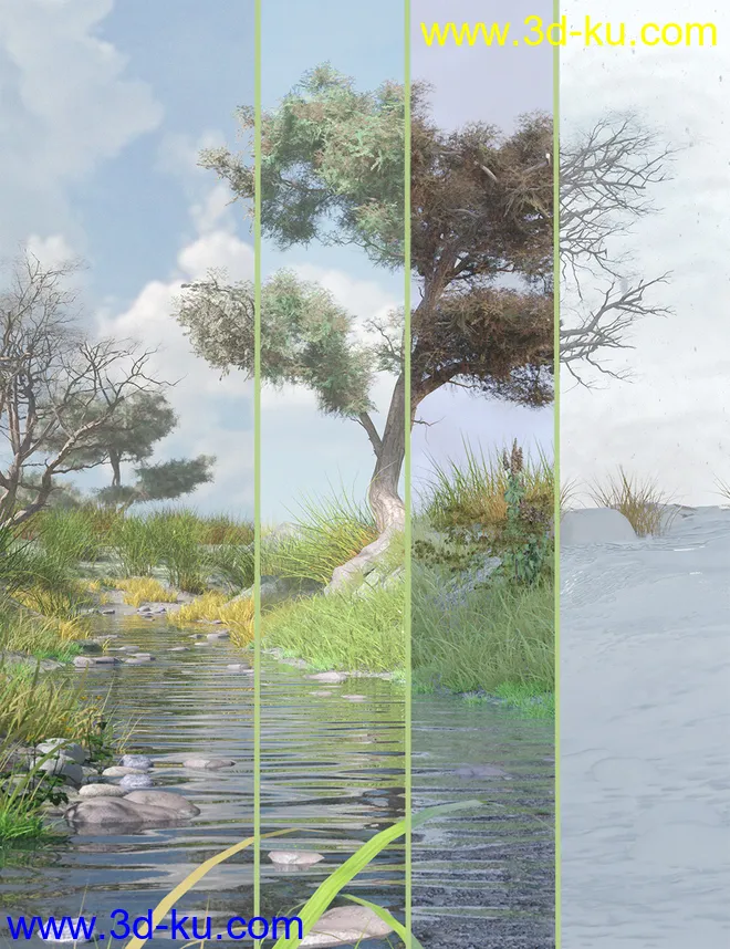 Hawthorn Trees for Daz Studio and Iray模型的图片1