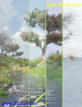 3D打印模型Hawthorn Trees for Daz Studio and Iray的图片