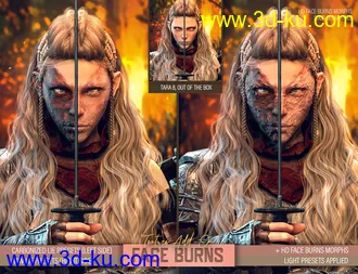 HD Face Burns AddOn for Genesis 8 Females模型的图片2