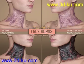 3D打印模型HD Face Burns AddOn for Genesis 8 Females的图片