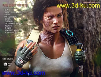 3D打印模型HD Face Burns AddOn for Genesis 8 Females的图片