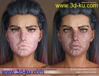 3D打印模型HD Face Burns AddOn for Genesis 8 Females的图片