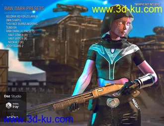 3D打印模型HD Face Burns AddOn for Genesis 8 Females的图片