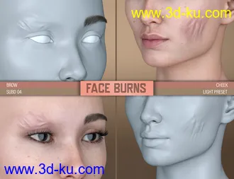 3D打印模型HD Face Burns for Genesis 8 Females的图片