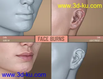 3D打印模型HD Face Burns for Genesis 8 Females的图片
