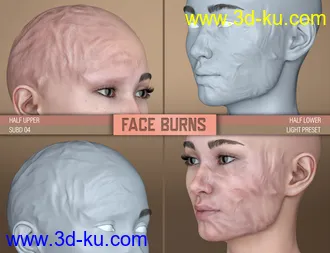 HD Face Burns for Genesis 8 Females模型的图片7