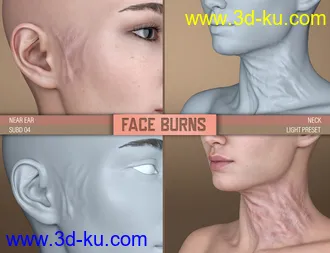 3D打印模型HD Face Burns for Genesis 8 Females的图片