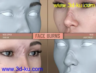 3D打印模型HD Face Burns for Genesis 8 Females的图片