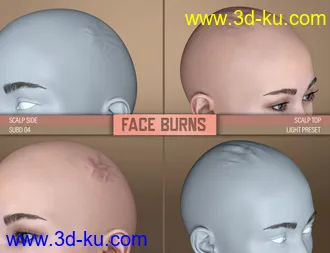 3D打印模型HD Face Burns for Genesis 8 Females的图片