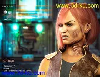 3D打印模型HD Face Burns for Genesis 8 Females的图片