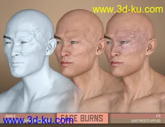 3D打印模型HD Face Burns for Genesis 8 Males的图片