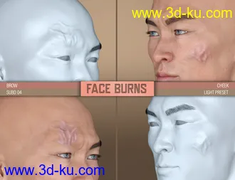 HD Face Burns for Genesis 8 Males模型的图片5