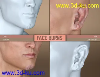 3D打印模型HD Face Burns for Genesis 8 Males的图片
