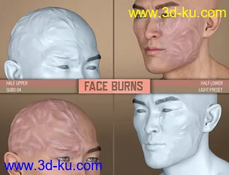 3D打印模型HD Face Burns for Genesis 8 Males的图片