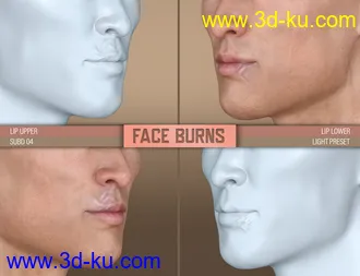 HD Face Burns for Genesis 8 Males模型的图片9