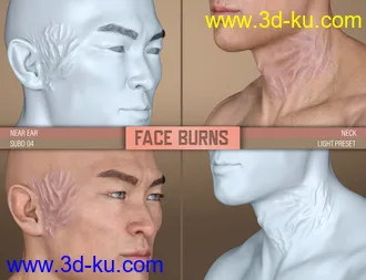 HD Face Burns for Genesis 8 Males模型的图片10