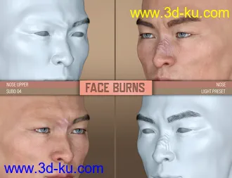 3D打印模型HD Face Burns for Genesis 8 Males的图片