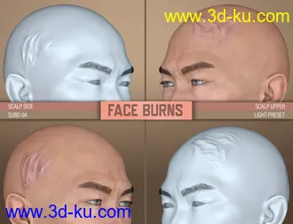 3D打印模型HD Face Burns for Genesis 8 Males的图片