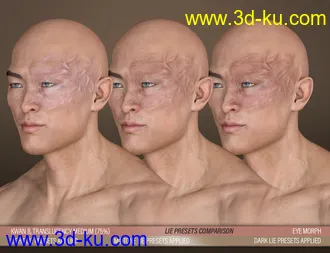 3D打印模型HD Face Burns for Genesis 8 Males的图片