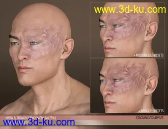 3D打印模型HD Face Burns for Genesis 8 Males的图片