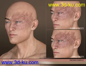 3D打印模型HD Face Burns for Genesis 8 Males的图片