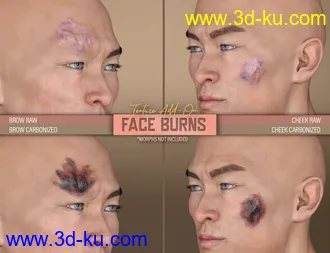 HD Face Burns Texture Add-On for Genesis 8 Males模型的图片4