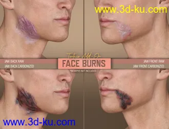 HD Face Burns Texture Add-On for Genesis 8 Males模型的图片8